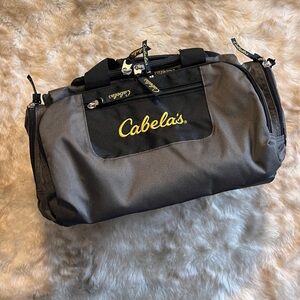 NWT Cabela's Catch All Gear Black and Gray Small Duffel Bag